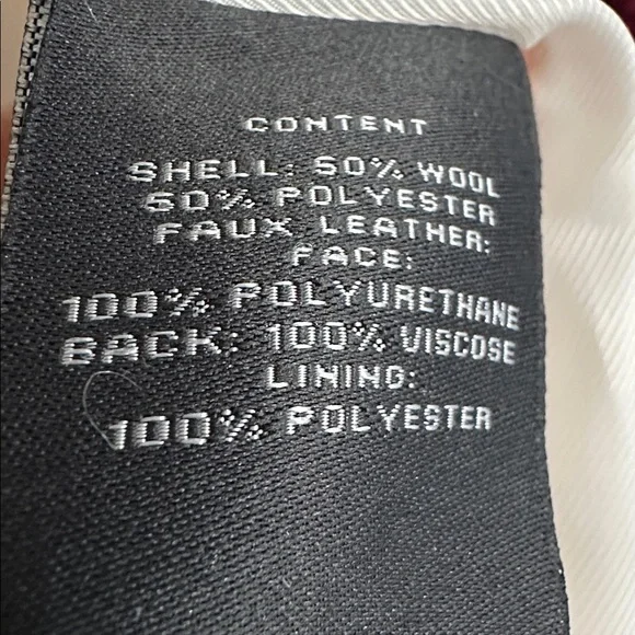 Vince Camuto Women's Ivory White and Black Faux Vegan Leather trim Hooded Coat - Picture 7 of 7